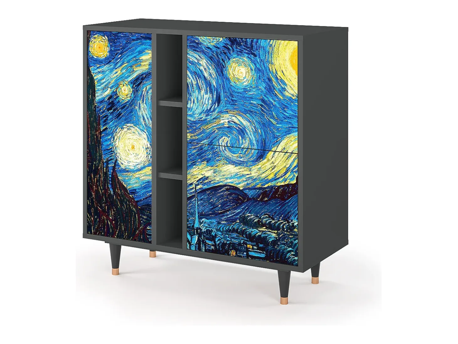 Aparador - 94х96х41 cm - BS5 - The Starry Night , Antracita