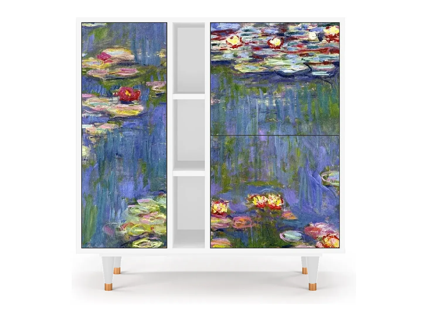 Aparador - 94х96х41 cm - BS5 - The water lily pond , Blanco
