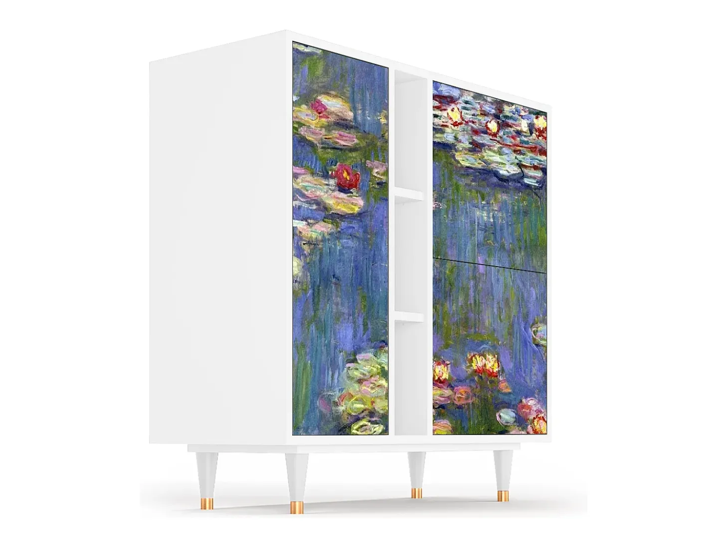 Aparador - 94х96х41 cm - BS5 - The water lily pond , Blanco