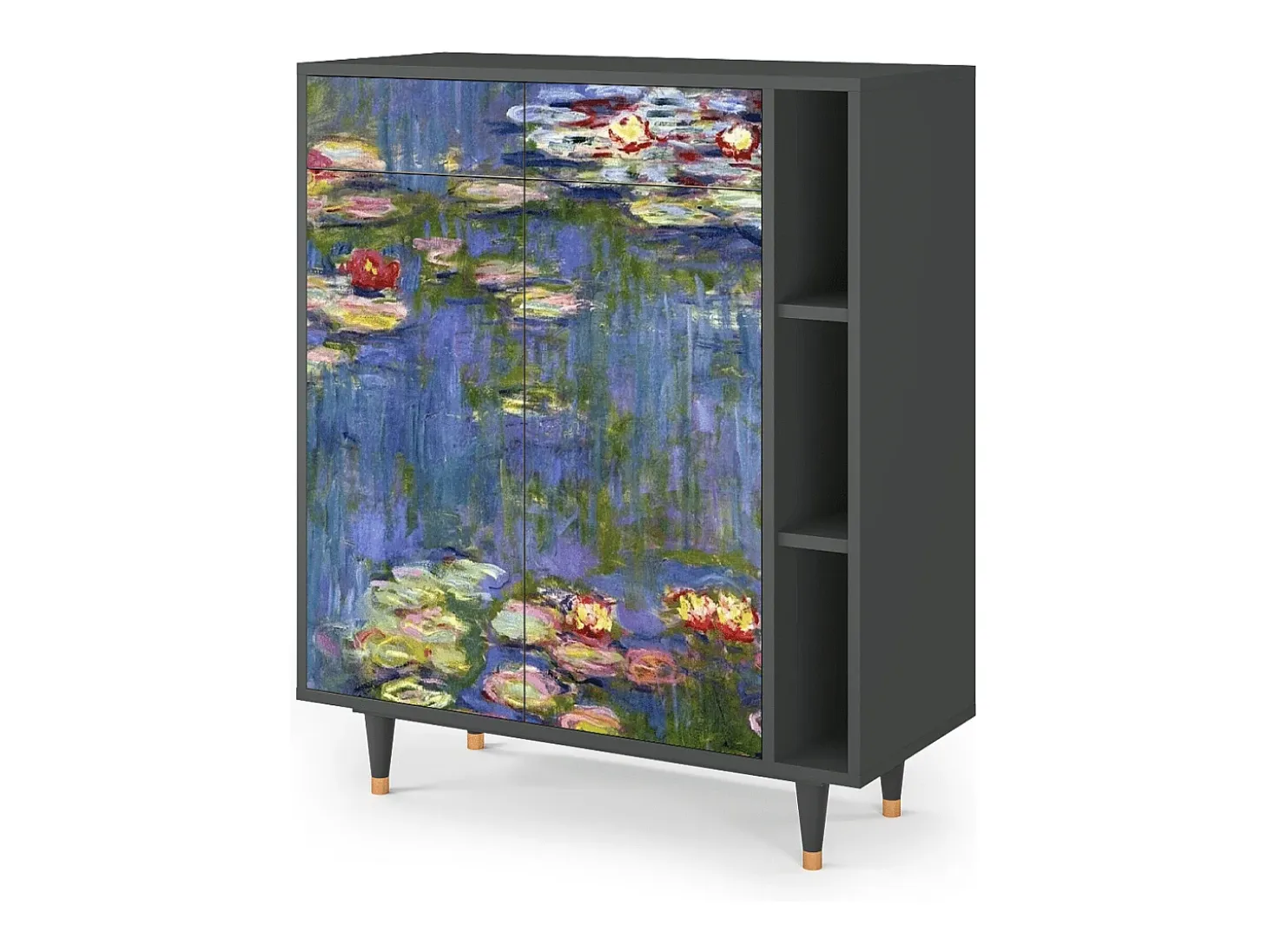 Aparador - 96х110х41 cm - BS6 - The water lily pond , Antracita