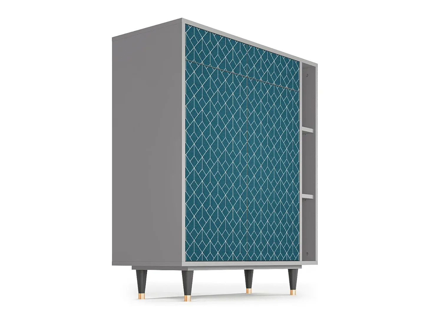Aparador - 96х110х41 cm - BS6 - Turquoise Geometry, Gris