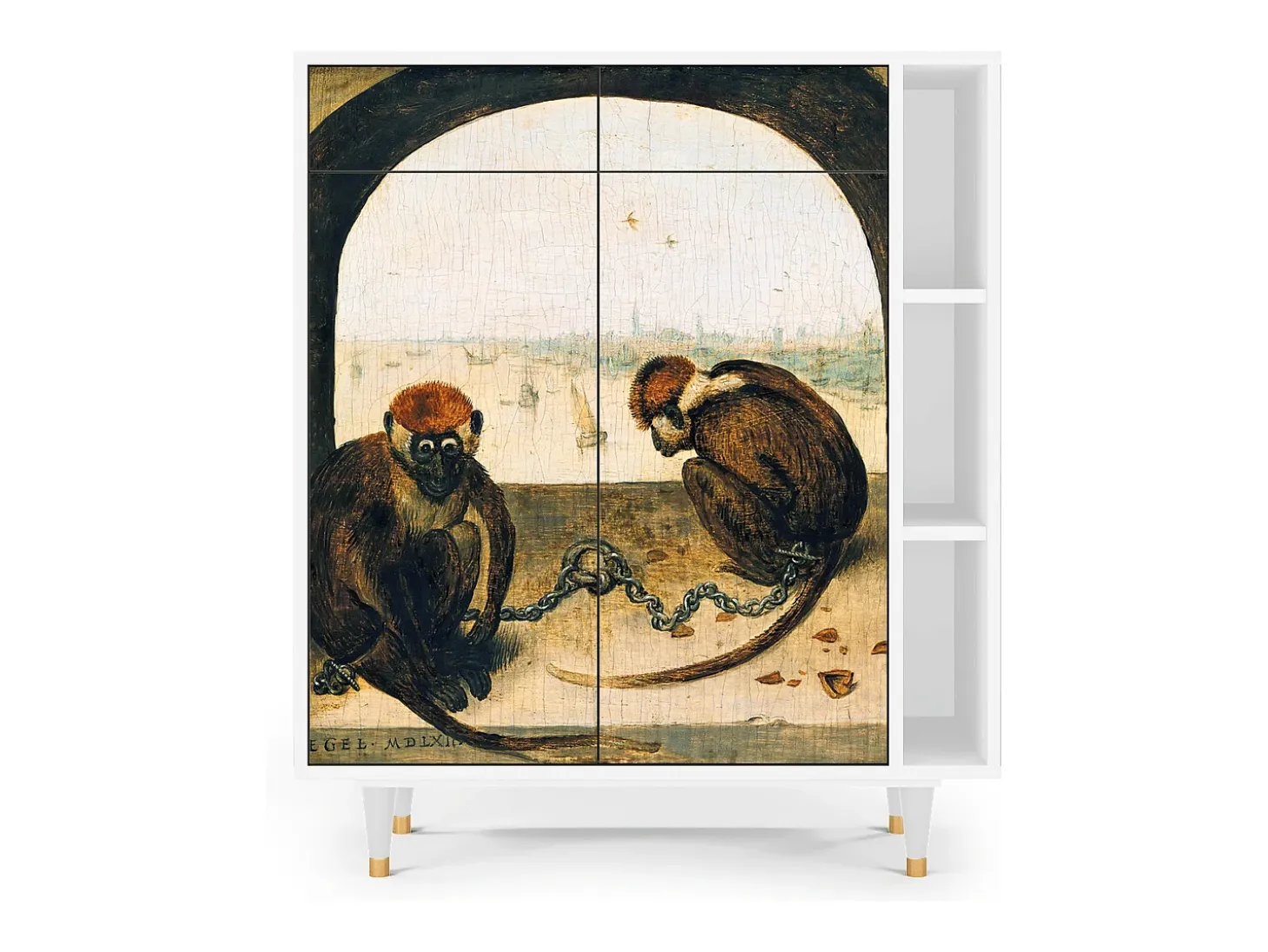 Aparador - 96х110х41 cm - BS6 - Two Monkeys, Blanco