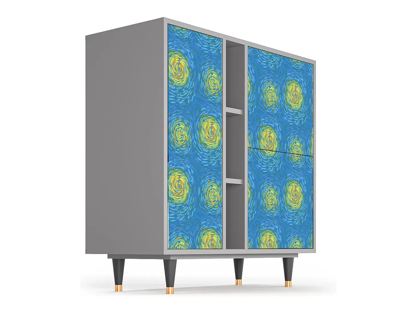 Aparador - 94х96х41 cm - BS5 - Van Gogh Lights, Gris