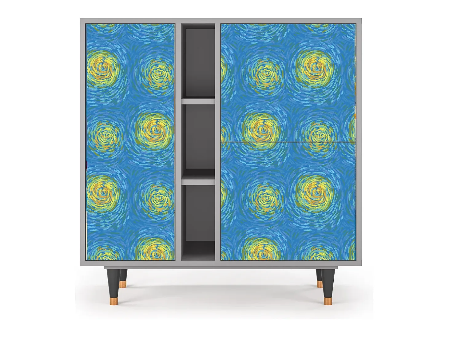 Aparador - 94х96х41 cm - BS5 - Van Gogh Lights, Gris