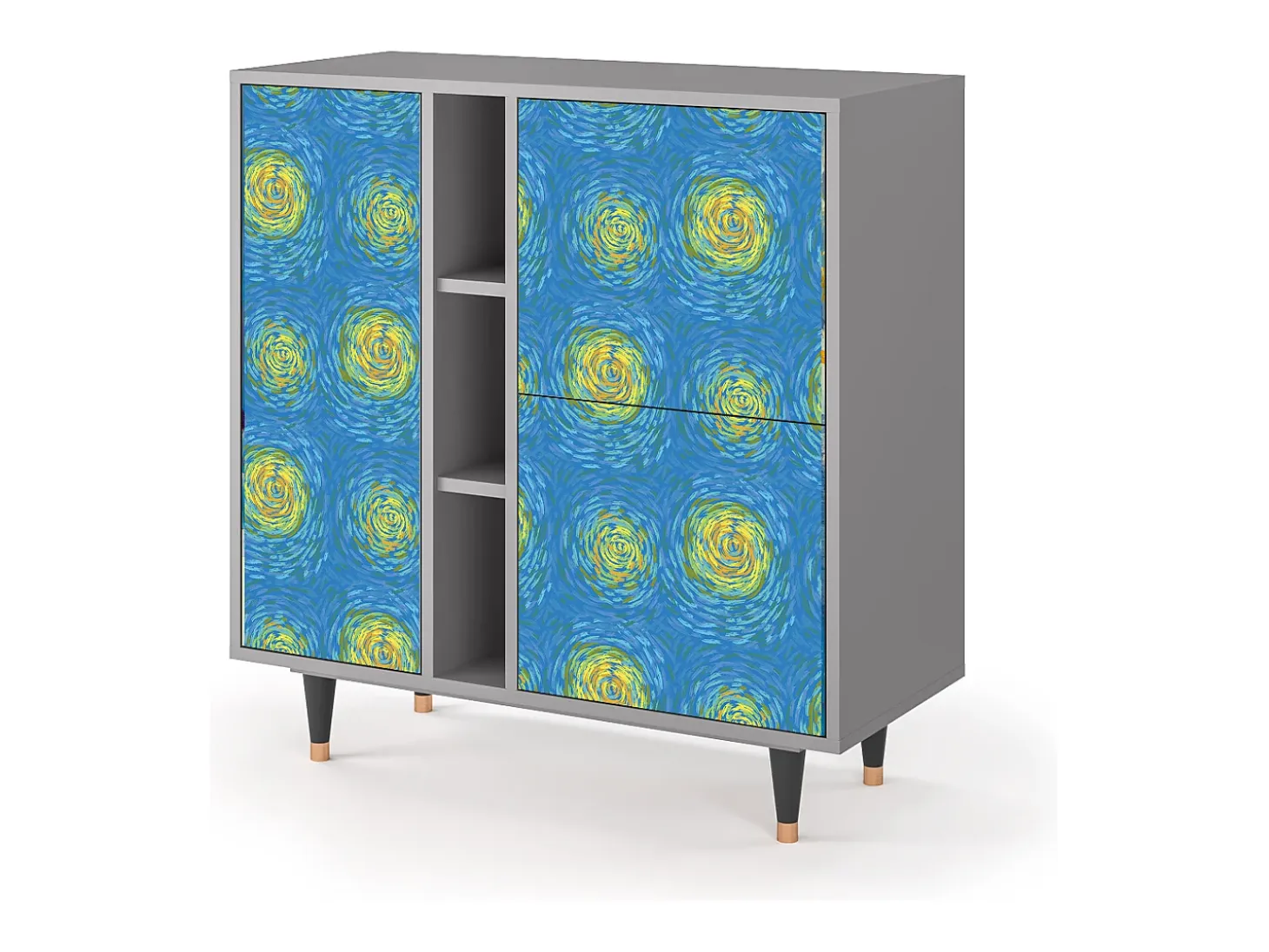 Aparador - 94х96х41 cm - BS5 - Van Gogh Lights, Gris