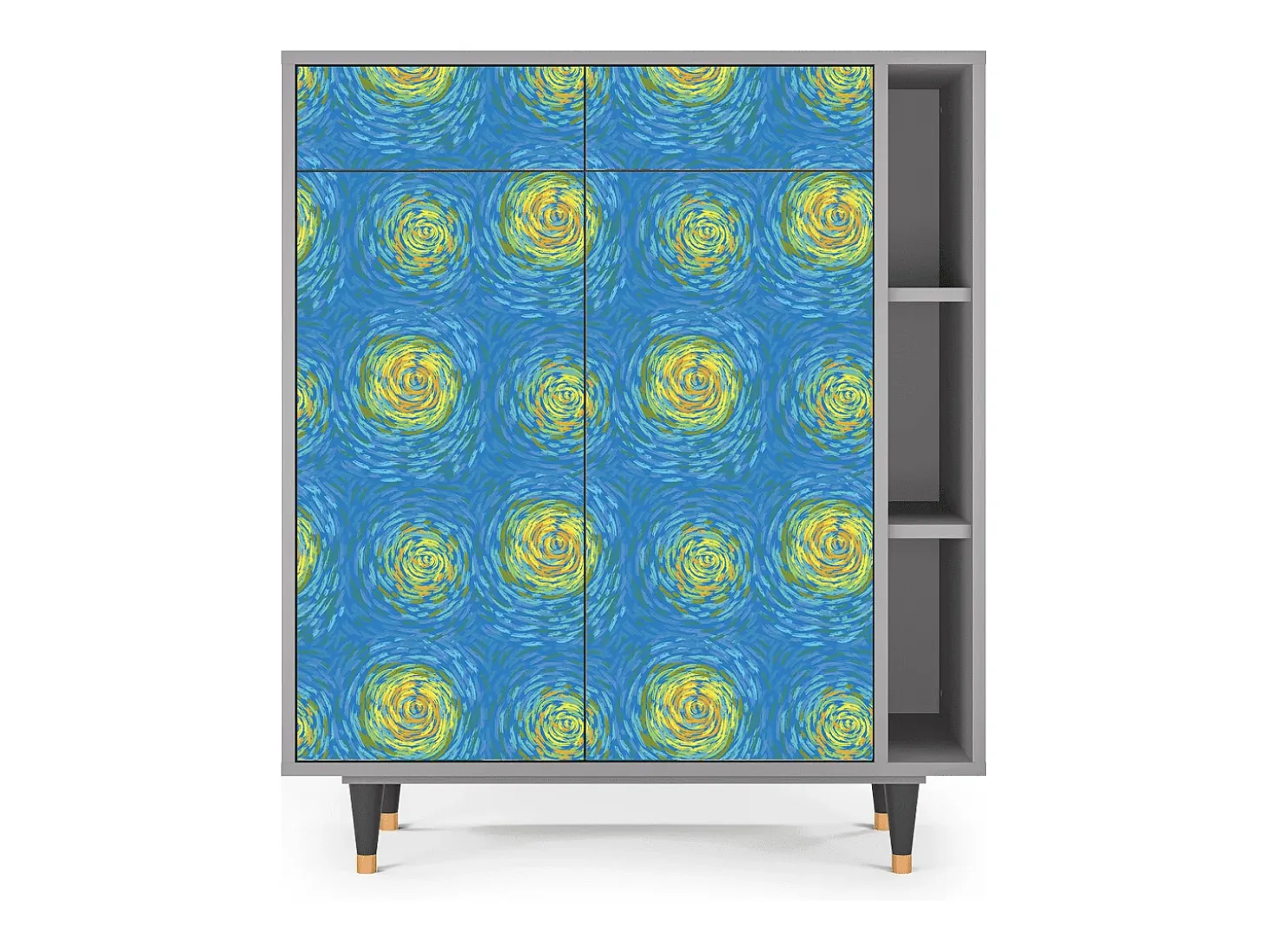 Aparador - 96х110х41 cm - BS6 - Van Gogh Lights, Gris