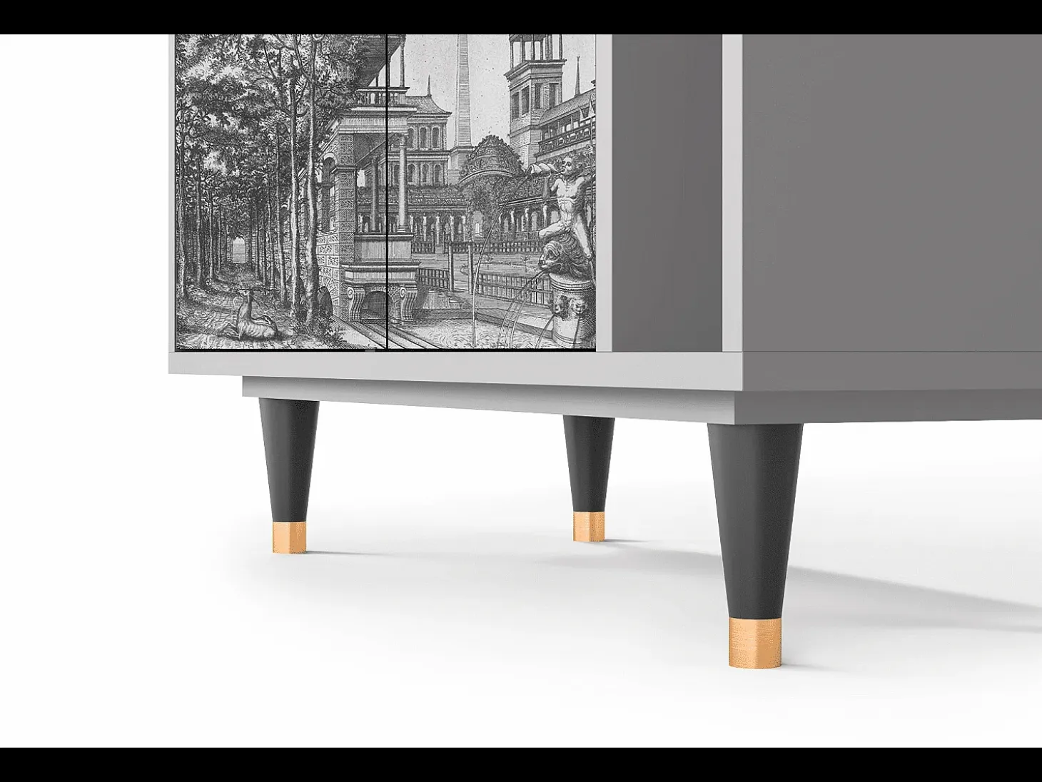 Aparador - 96х110х41 cm - BS6 - View of the Piazza, Gris