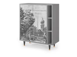 Aparador - 96х110х41 cm - BS6 - View of the Piazza, Gris