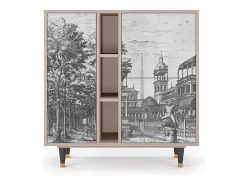 Aparador - 94х96х41 cm - BS5 - View of the Piazza, Latte
