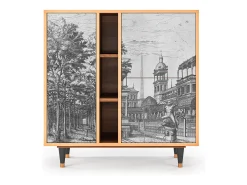 Aparador - 94х96х41 cm - BS5 - View of the Piazza, Nogal