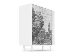 Aparador - 96х110х41 cm - BS6 - View of the Piazza, Blanco