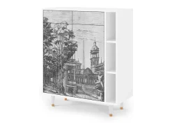 Aparador - 96х110х41 cm - BS6 - View of the Piazza, Blanco