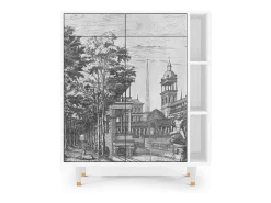 Aparador - 96х110х41 cm - BS6 - View of the Piazza, Blanco