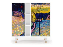 Aparador - 94х96х41 cm - BS5 - Winter Landscape, Blanco