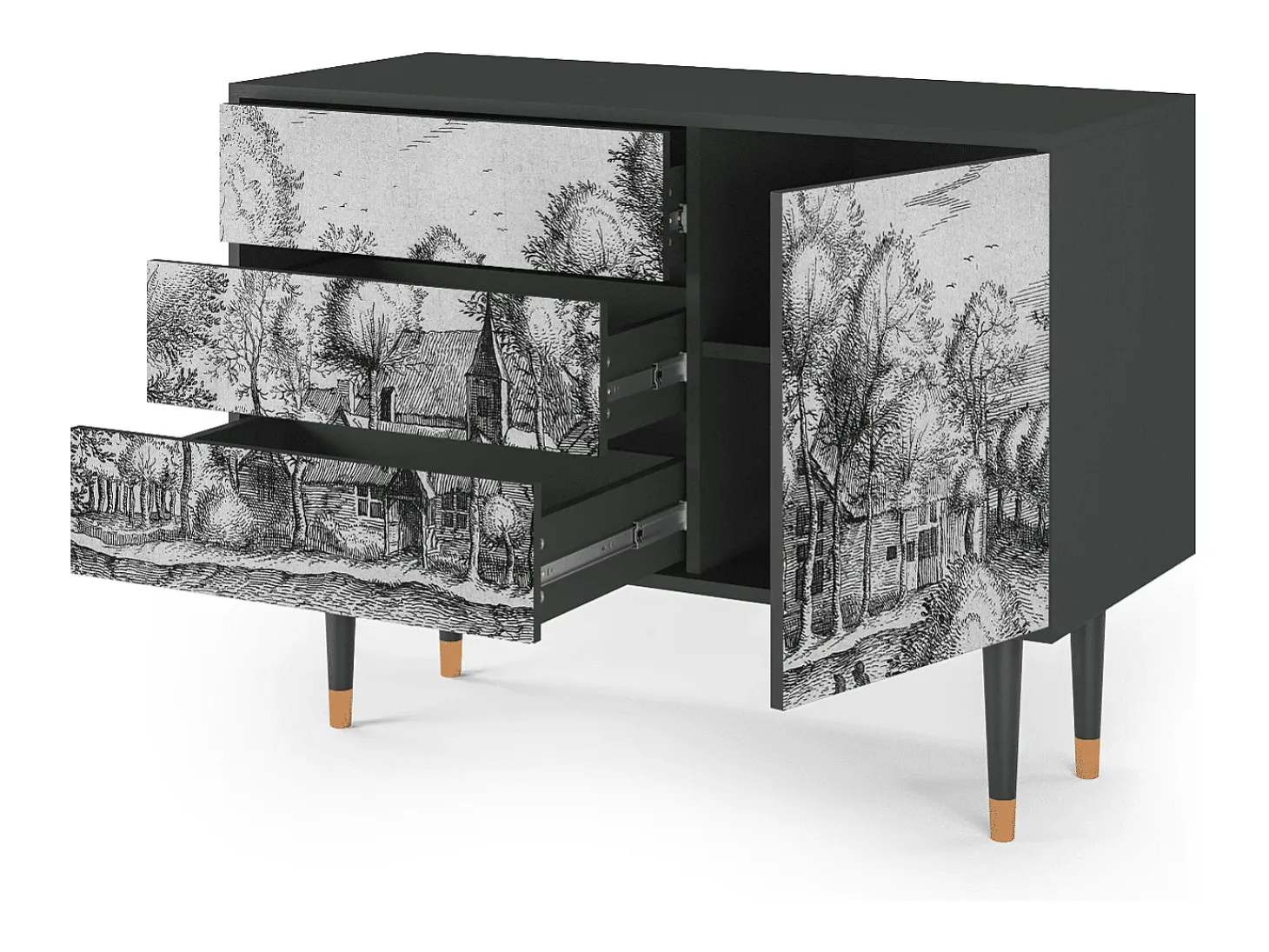 Aparador - 115х84х41 cm - S3 - A Pond, Antracita