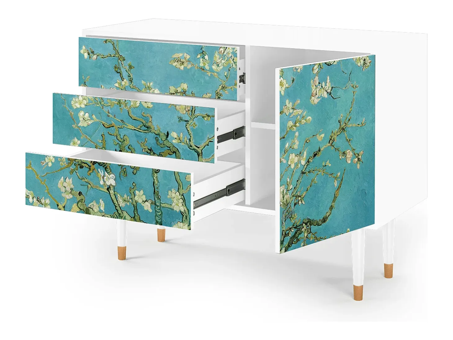 Aparador - 115х84х41 cm - S3 - Almond Blossom, Blanco