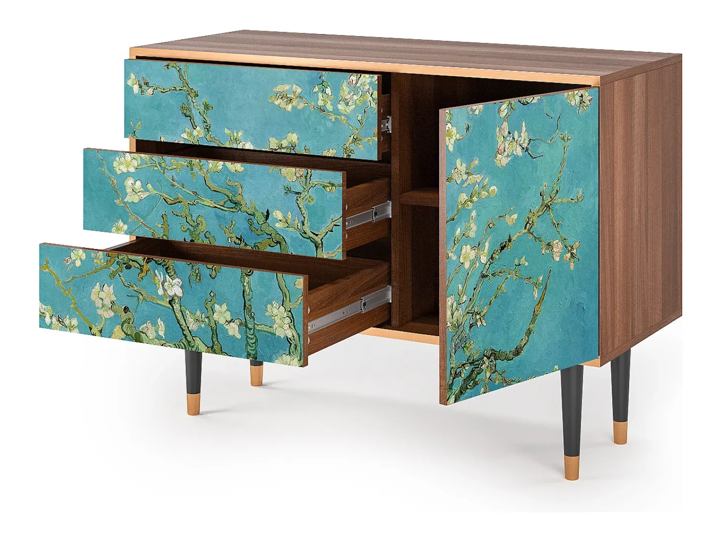 Aparador - 115х84х41 cm - S3 - Almond Blossom, Nogal