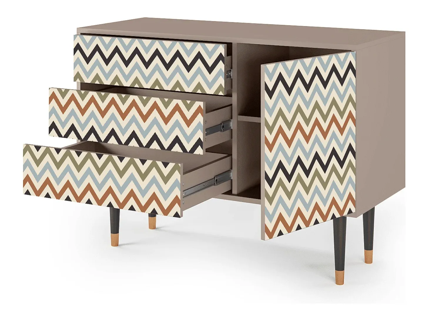 Aparador - 115х84х41 cm - S3 - Bright Ripple, Latte