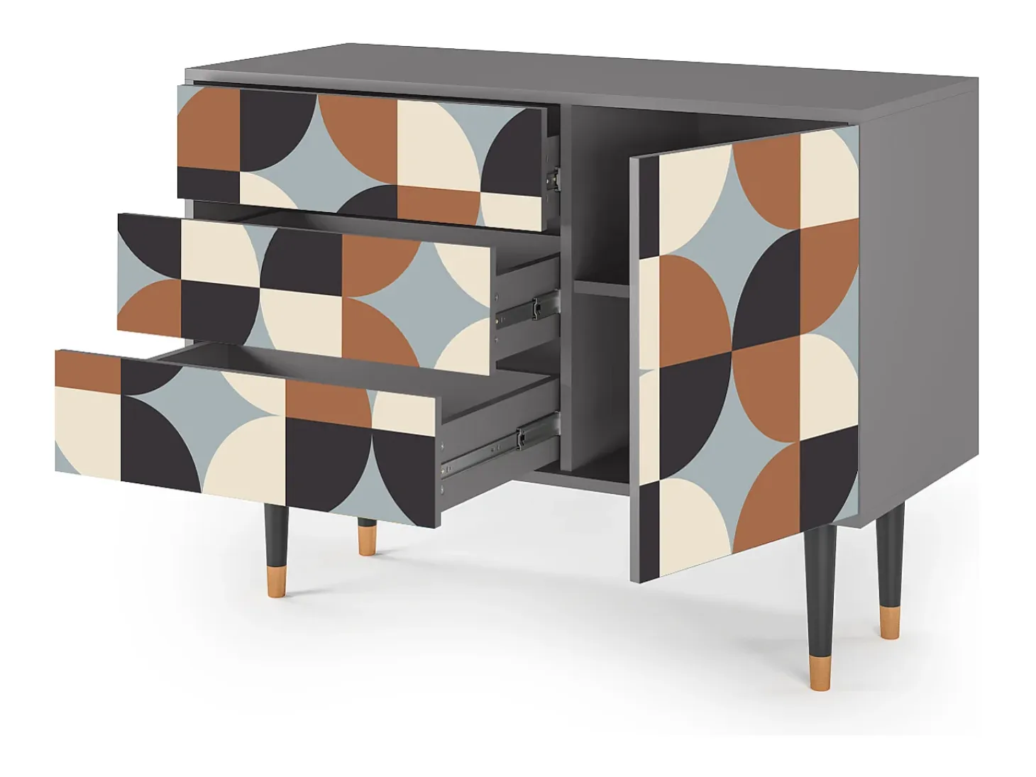 Aparador - 115х84х41 cm - S3 - Brown Sensation, Gris