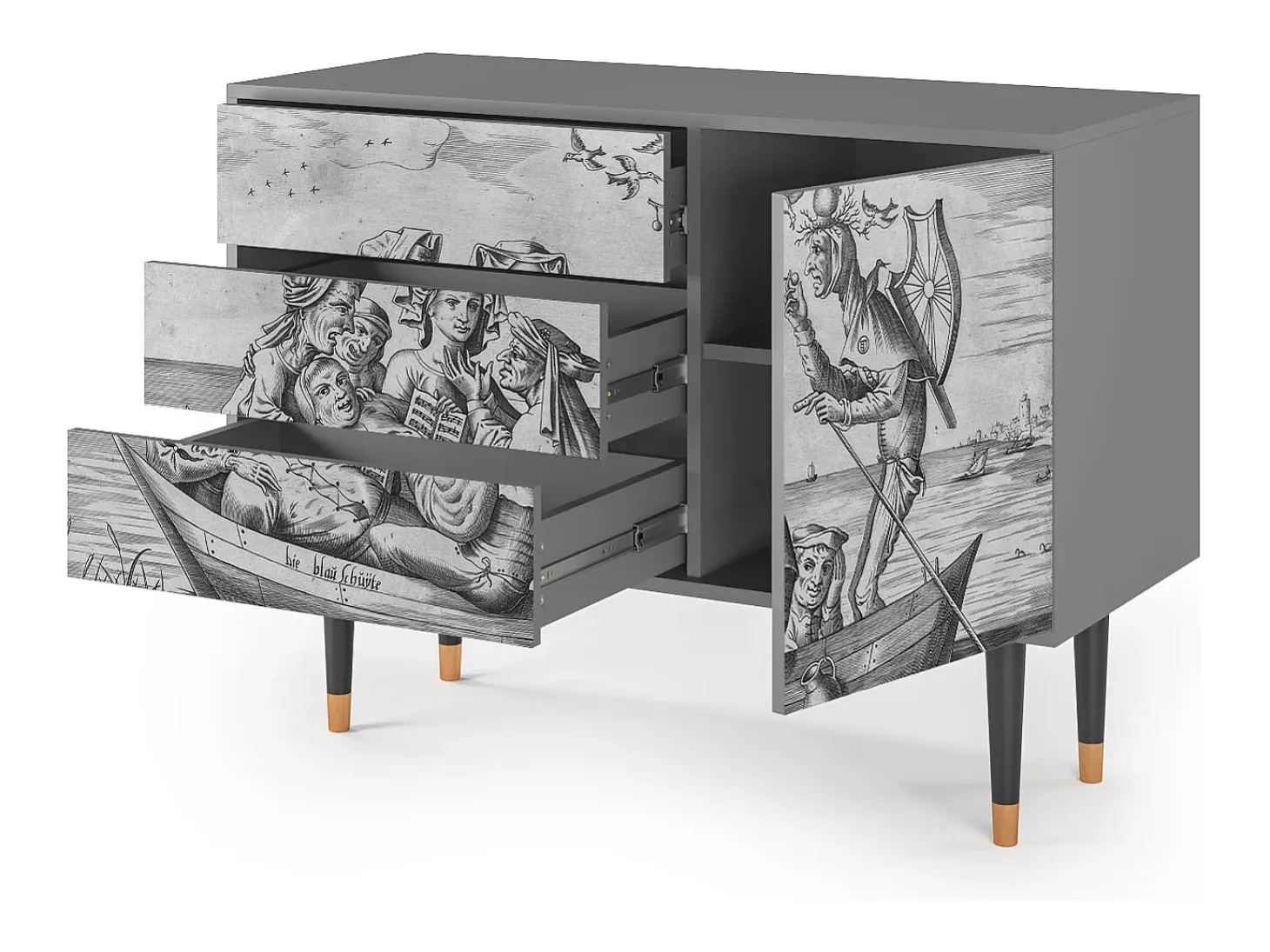 Aparador - 115х84х41 cm - S3 - Castle by Breugel, Gris