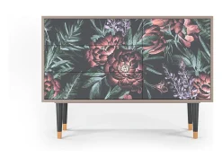 Aparador - 115х84х41 cm - S3 - Dark Peonies, Latte