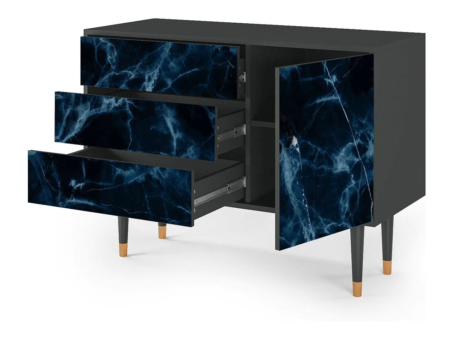 Aparador - 115х84х41 cm - S3 - Deep Ocean, Antracita