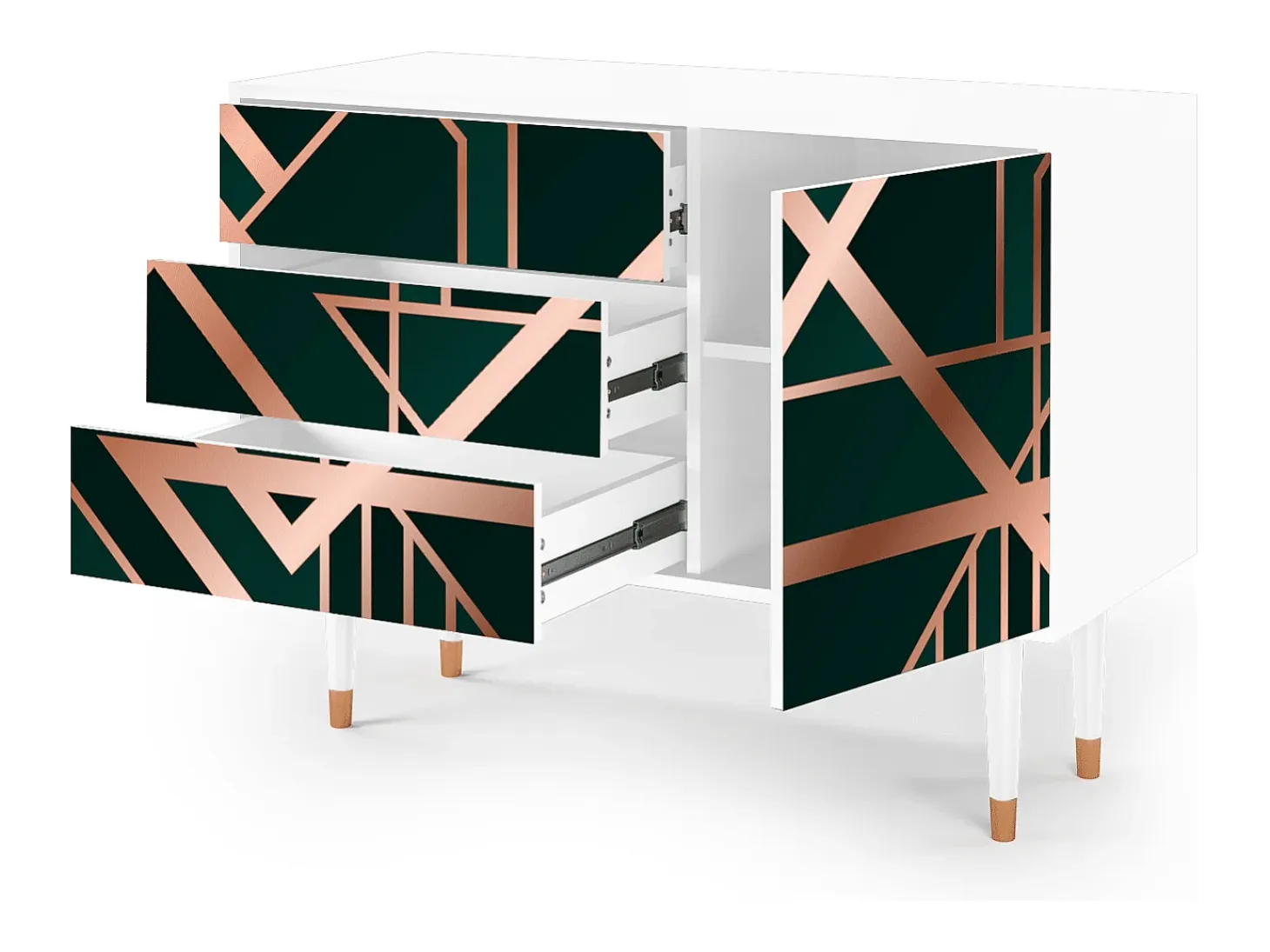 Aparador - 115х84х41 cm - S3 - Emerald Gatsby, Blanco