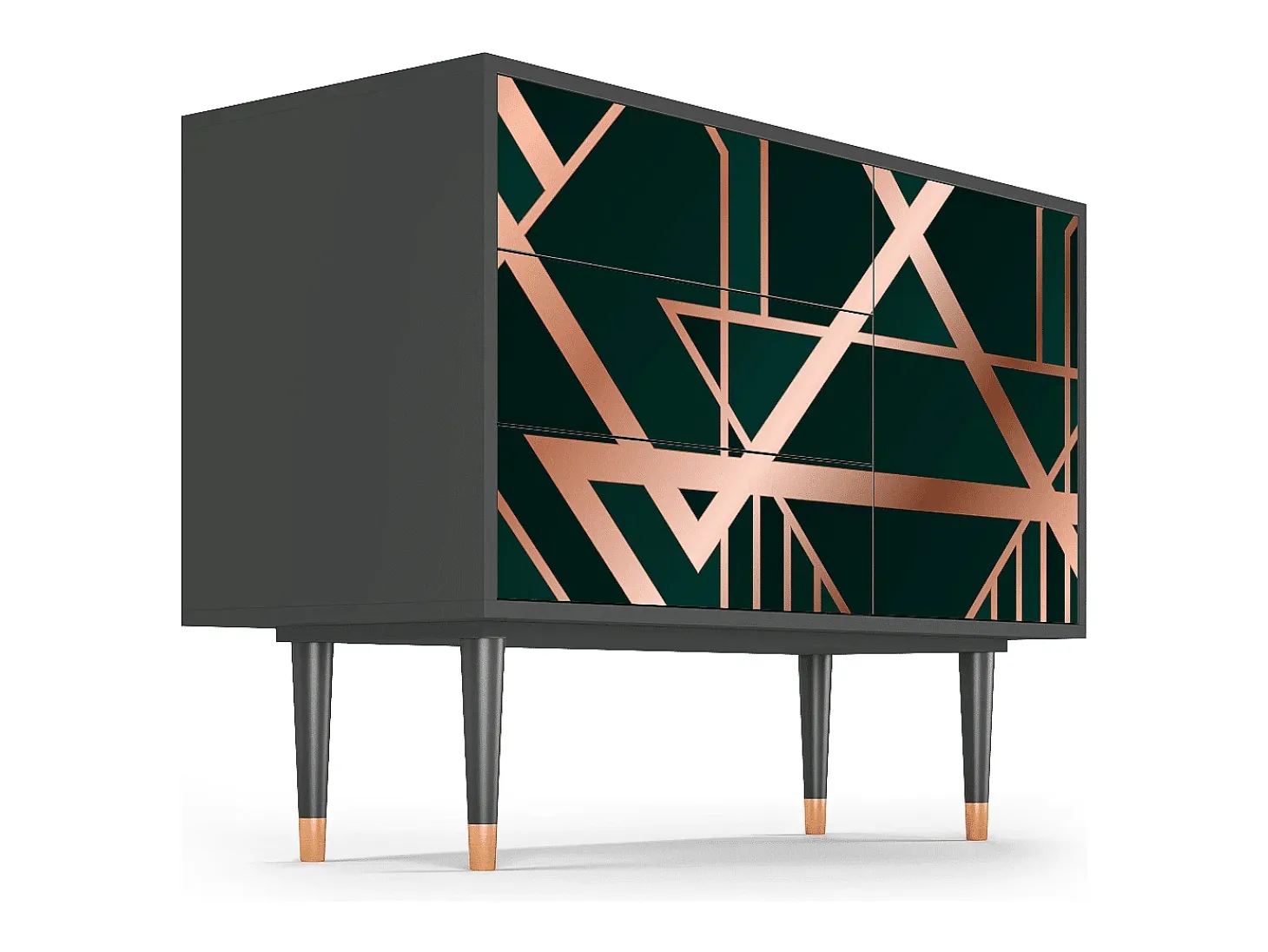 Aparador - 115х84х41 cm - S3 - Emerald Gatsby, Antracita