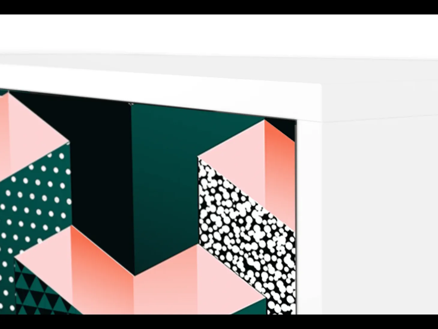 Aparador - 115х84х41 cm - S3 - Geometric Madness, Blanco