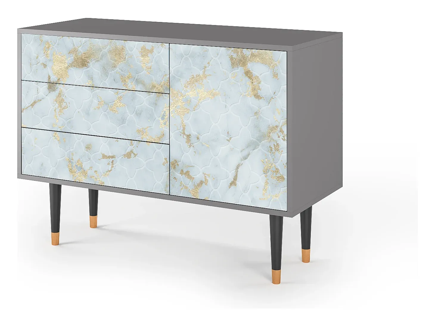 Aparador - 115х84х41 cm - S3 - Golden Waves, Gris