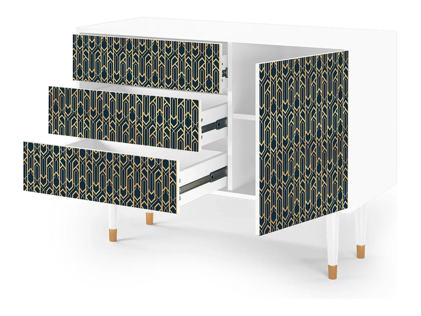 Aparador - 115х84х41 cm - S3 - Golden Empire, Blanco