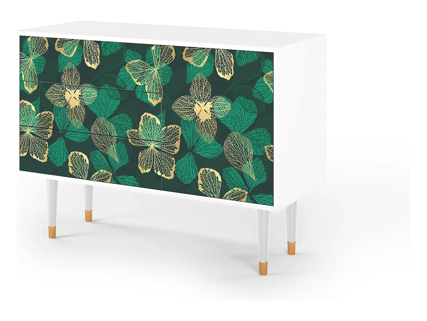 Aparador - 115х84х41 cm - S3 - Green Flower, Blanco
