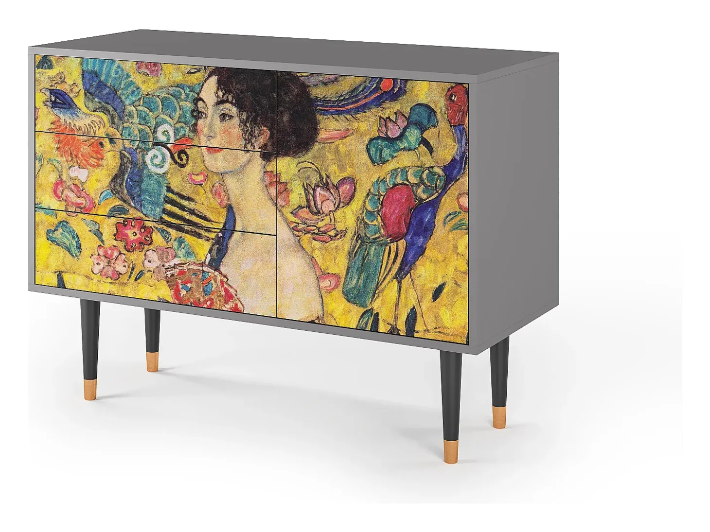 Aparador - 115х84х41 cm - S3 - Lady with Fan by Klimt, Gris