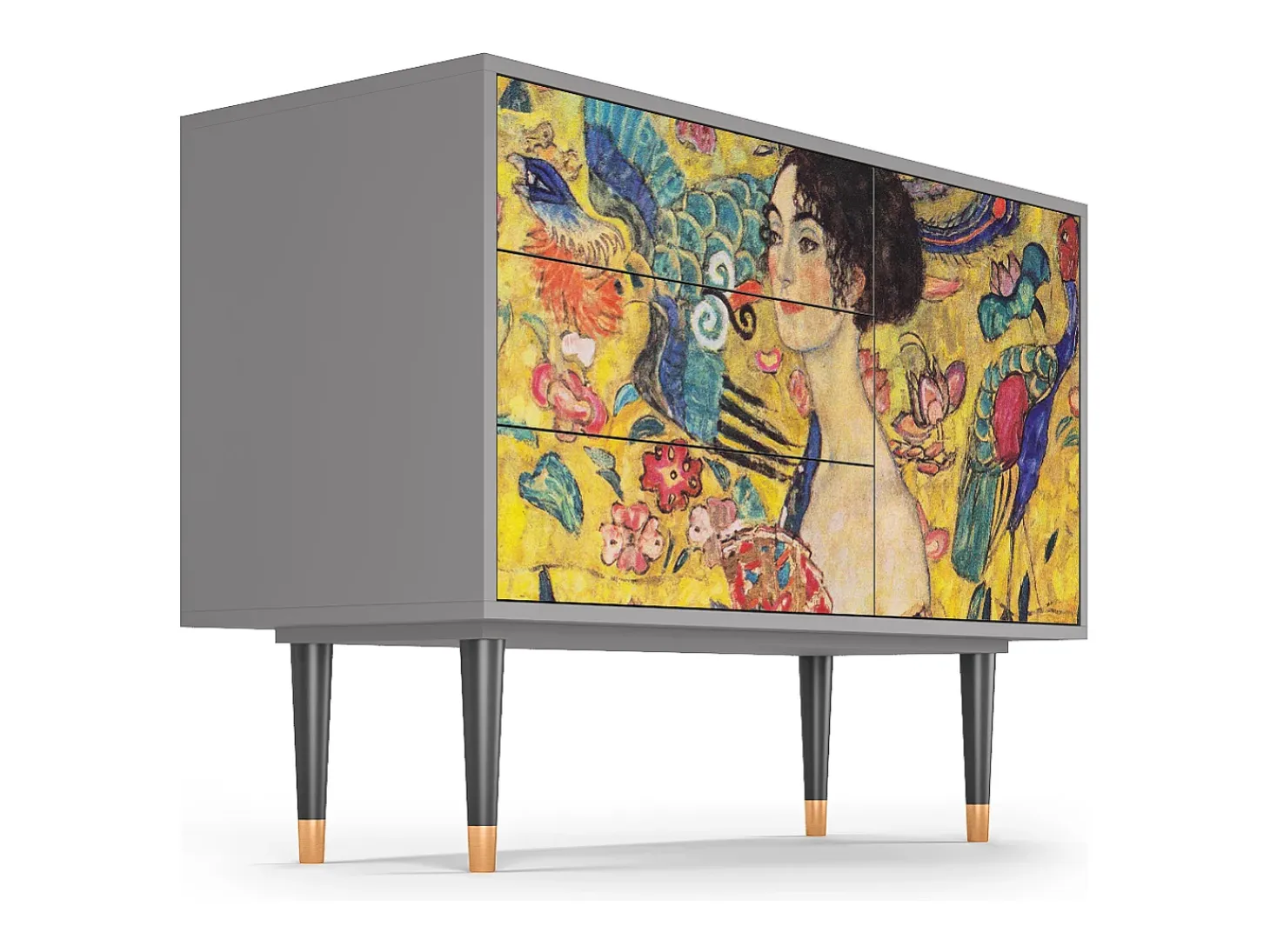 Aparador - 115х84х41 cm - S3 - Lady with Fan by Klimt, Gris