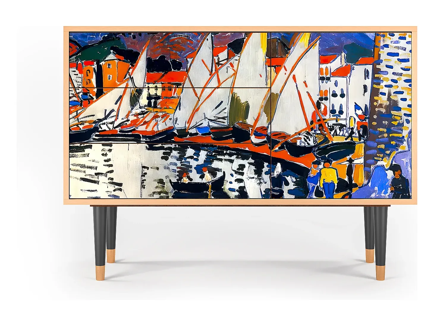 Aparador - 115х84х41 cm - S3 - Le Séchage des voiles , Nogal