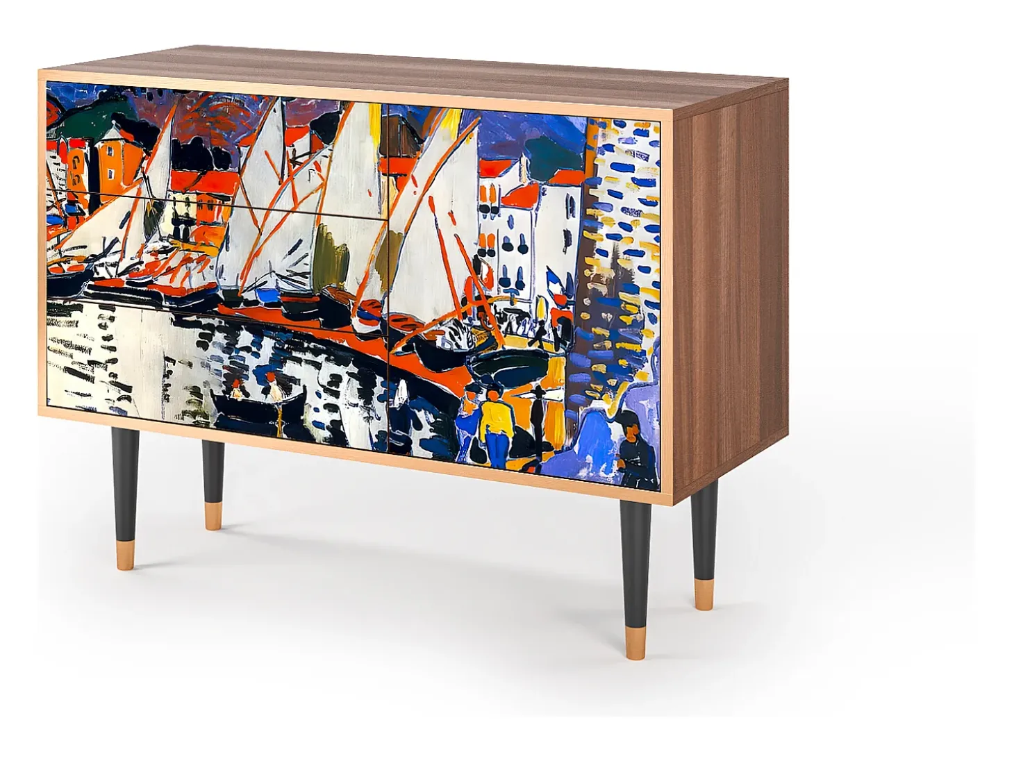 Aparador - 115х84х41 cm - S3 - Le Séchage des voiles , Nogal