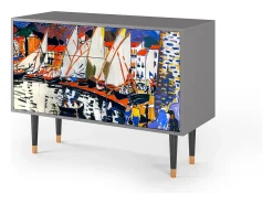 Aparador - 115х84х41 cm - S3 - Le Séchage des voiles , Gris