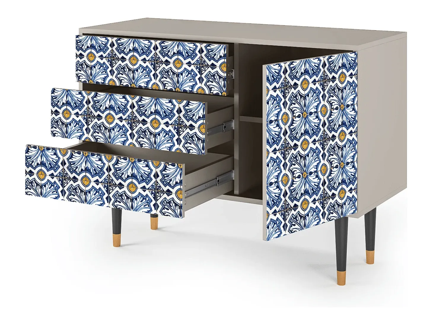 Aparador - 115х84х41 cm - S3 - Lovely Cornflowers, Arena