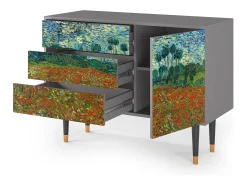 Aparador - 115х84х41 cm - S3 - Poppy field by van Gogh, Gris