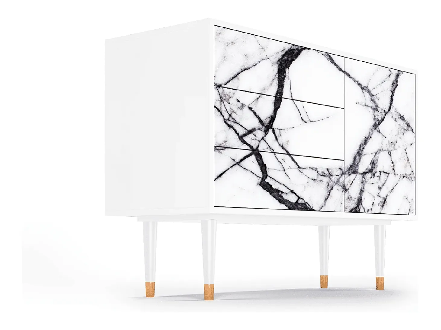 Aparador - 115х84х41 cm - S3 - Raven Marble, Blanco