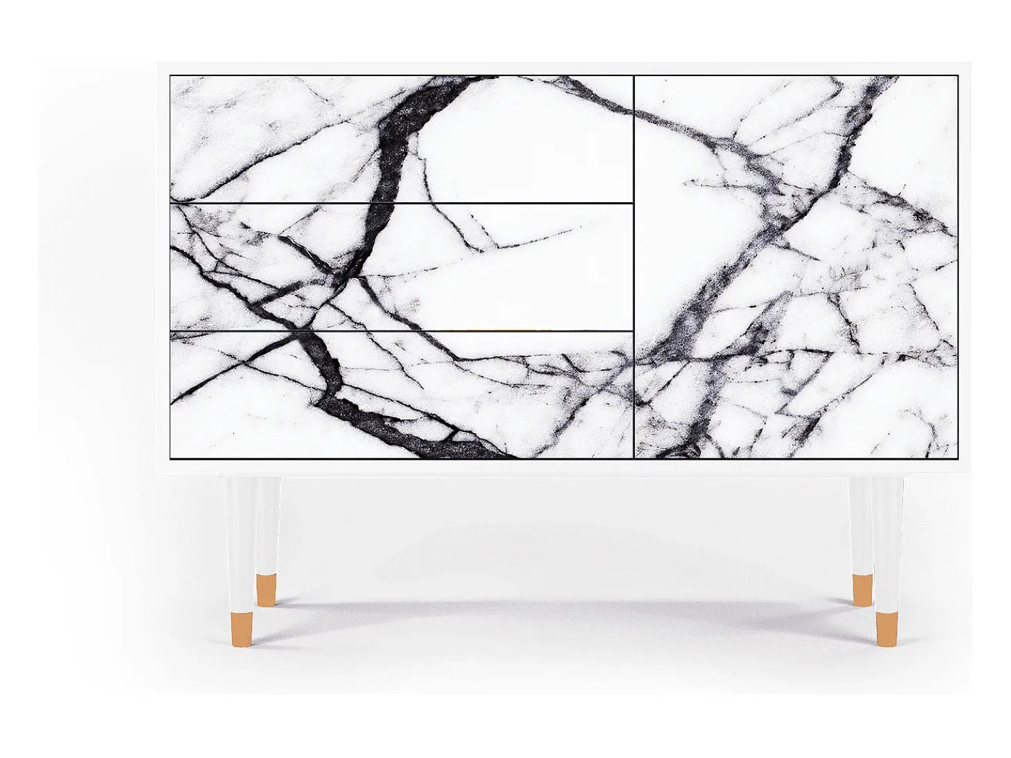 Aparador - 115х84х41 cm - S3 - Raven Marble, Blanco
