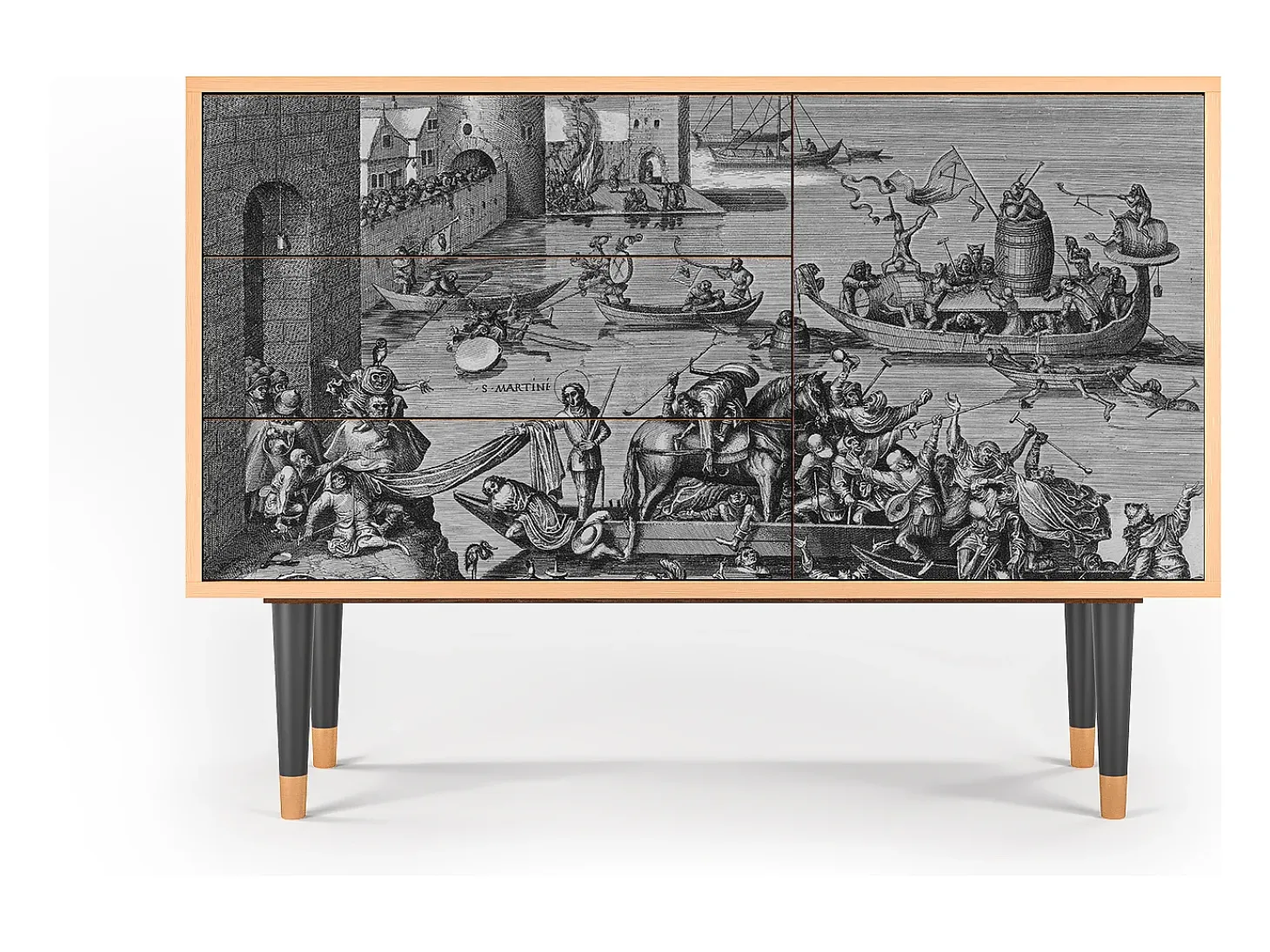 Aparador - 115х84х41 cm - S3 - Saint Martin, Nogal