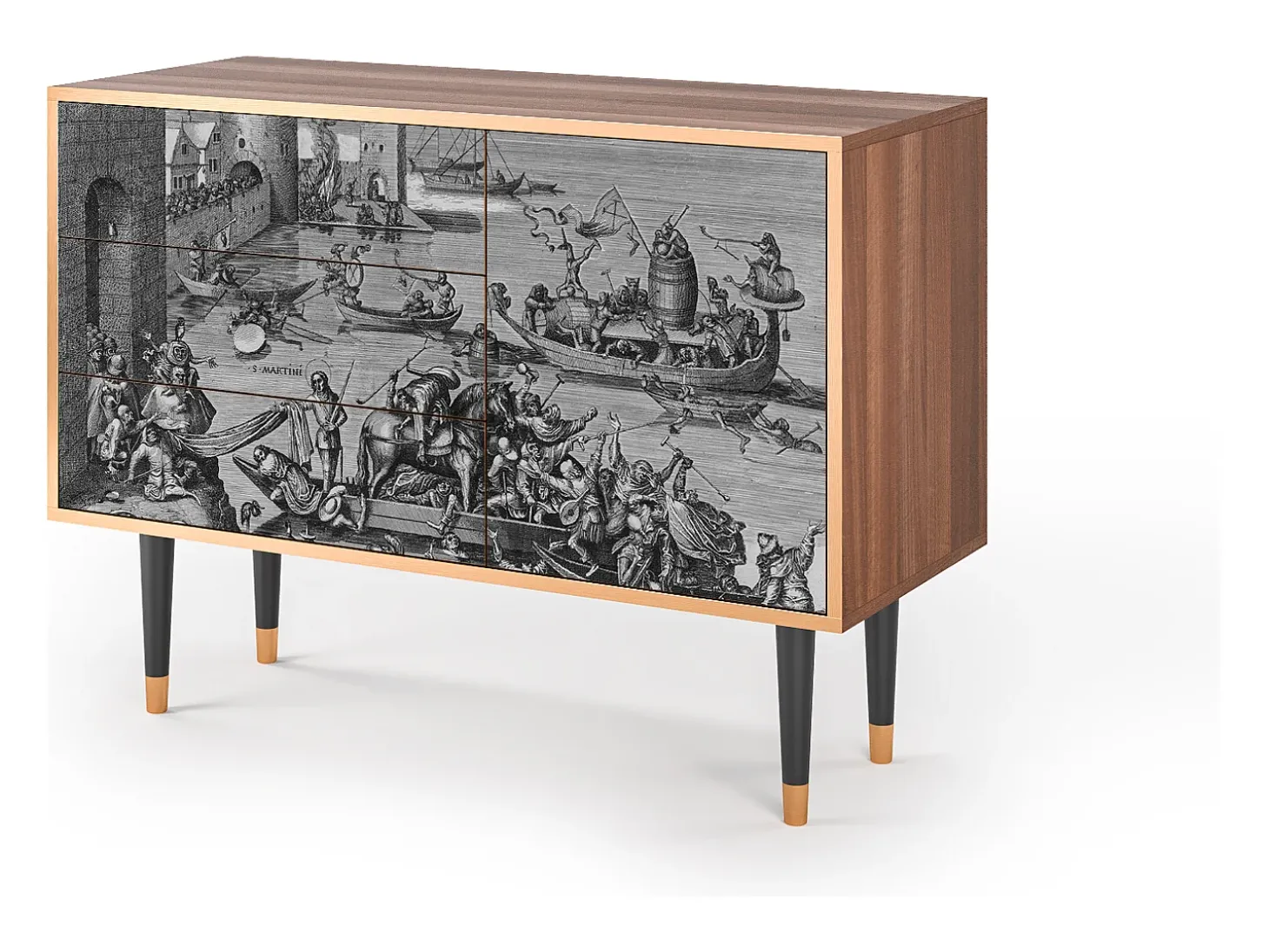 Aparador - 115х84х41 cm - S3 - Saint Martin, Nogal