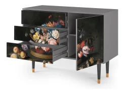 Aparador - 115х84х41 cm - S3 - Still Life with Flowers, Gris