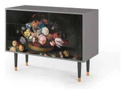 Aparador - 115х84х41 cm - S3 - Still Life with Flowers, Gris