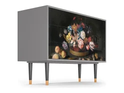 Aparador - 115х84х41 cm - S3 - Still Life with Flowers, Gris