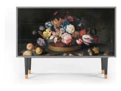 Aparador - 115х84х41 cm - S3 - Still Life with Flowers, Gris