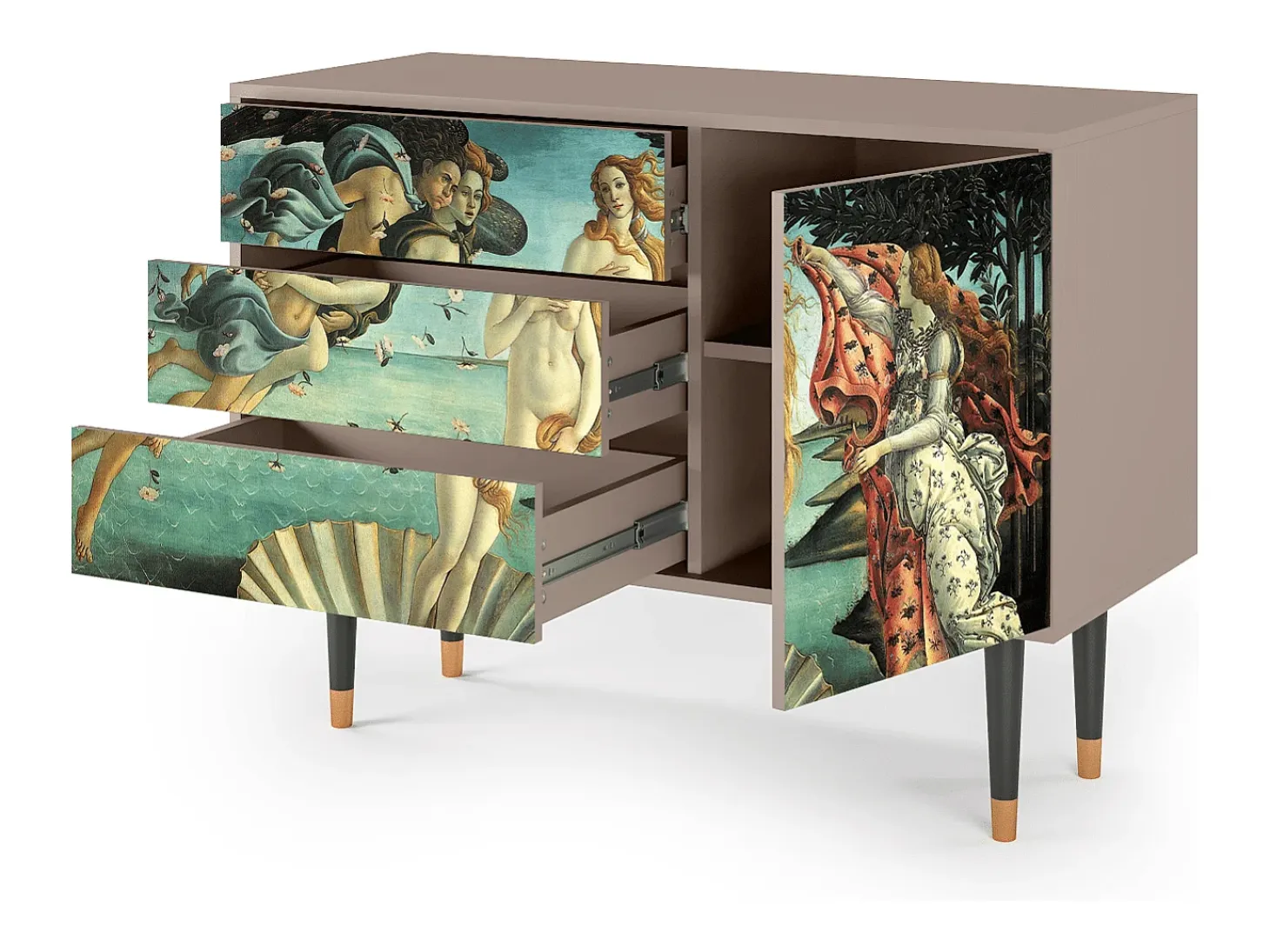 Aparador - 115х84х41 cm - S3 - The Birth of Venus, Latte