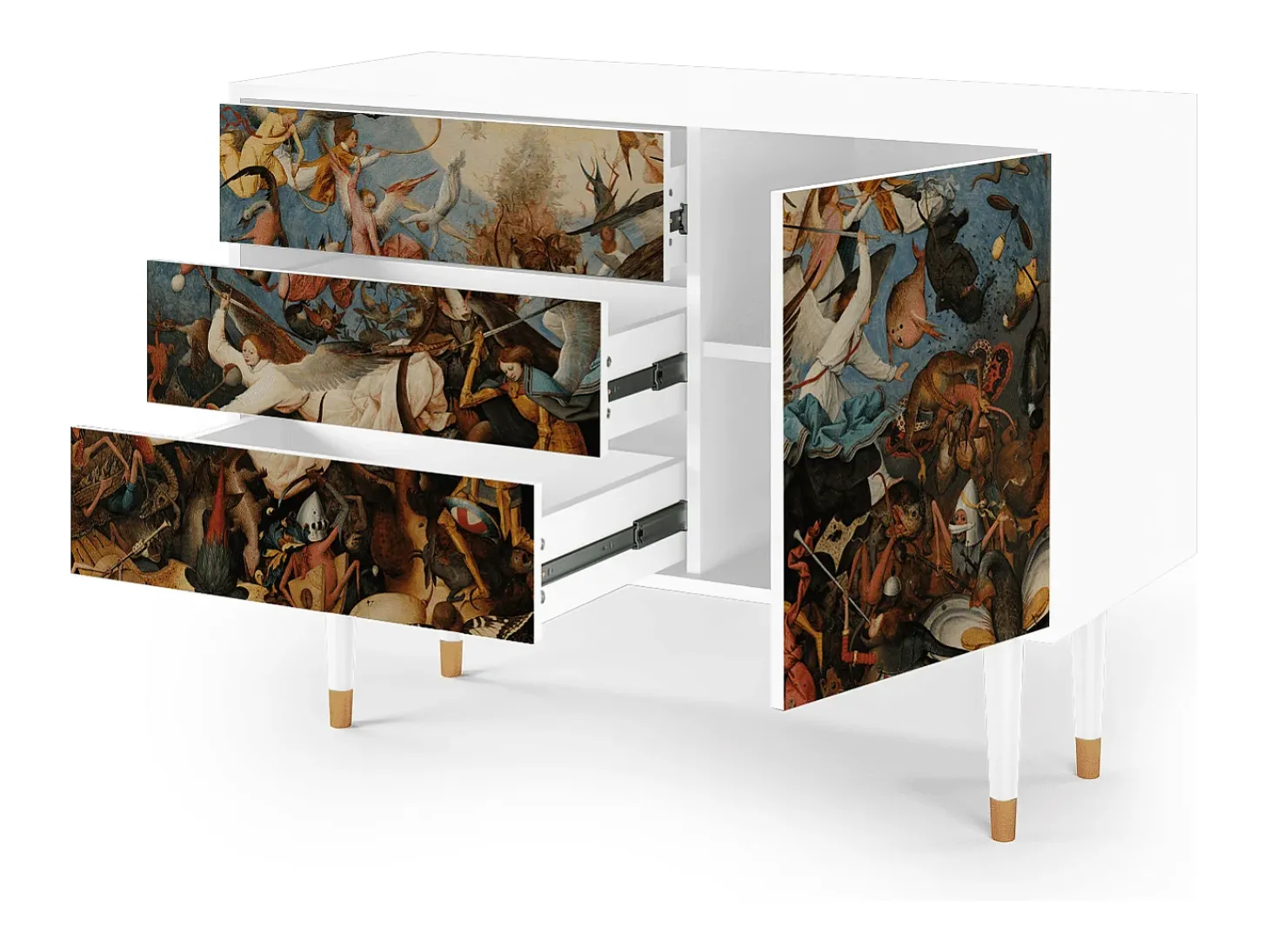 Aparador - 115х84х41 cm - S3 - The Fall, Blanco