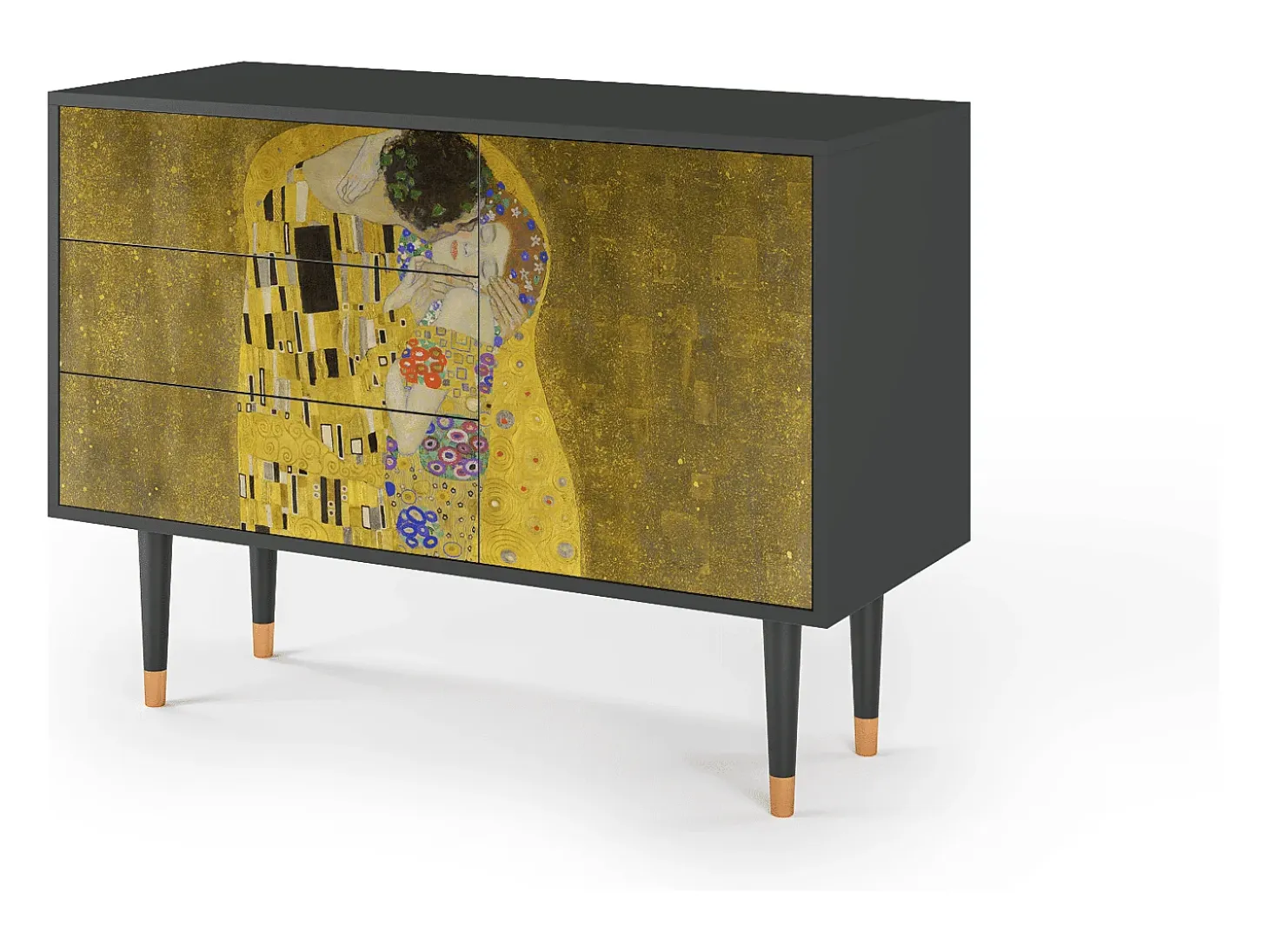 Aparador - 115х84х41 cm - S3 - The Kiss by Klimt , Antracita